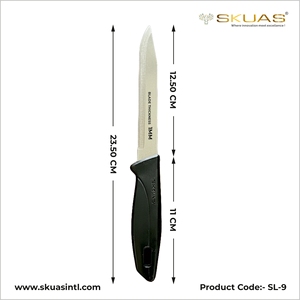 High Carbon Steel Vegetable Chef <b>Knife</b> with Plastic Handle Brushed Finish Dishwasher Safe 12cm Blade Customized <b>Kitchen</b> <b>Knife</b> - Product Image 3