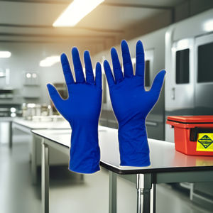 Guantes de Látex de Alto Riesgo de 8 Milésimas de Pulgada, Sin Polvo, Puño Extendido de 300 mm, Texturizados en los Dedos, para Uso de Emergencia y Protección - Product Image 1