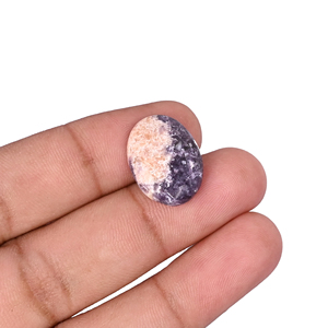 Pierre précieuse naturelle en jaspe, 10,7 carats, 14x19mm, forme ovale, multicolore, pour la fabrication de bijoux - Product Image 2
