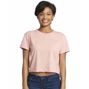 เสื้อยืดผู้หญิงคอกลมแขนสั้นสีพื้น รับสกรีนโลโก้แบรนด์ของคุณเอง - Product Image 4