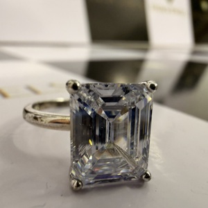 Hidden Halo Luxury IGI Certificate Female 14k 18k Gold Wedding Emerald Cut Lab Grown <b>Fine</b> <b>Rings</b> CVD Diamond Engagement Band <b>Ring</b> - Product Image 5