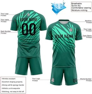 Camisetas de Fútbol Premium al por Mayor, Tejido Ligero de Secado Rápido, Logotipo del Equipo Personalizado, Número del Jugador y Logotipo del Patrocinador OEM ODM - Product Image 3