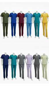 Conjunto de Uniforme Médico para Hombre y Mujer, Cuello en V, Pantalones Transpirables y Cómodos, Ropa de Trabajo para Hospital, Proveedor OEM al por Mayor - Product Image 4