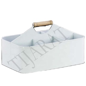 New Design Art Deco Iron <b>Storage</b> Fruit <b>Basket</b> with Wooden Handles Multi-functional Home Tabletop Decoration with Custom Logo - Product Image 1