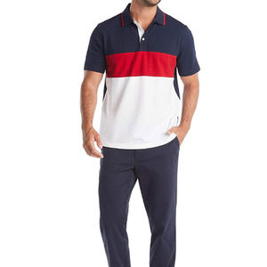 Polo de Alta Calidad 100% Algodón Piqué, Manga Corta, Bloques de Color, Corte Regular, Cuello con Ribete - Product Image 2