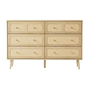 Cómoda de Ratán para Niños con 6 Cajones, Muebles Infantiles, Cómoda Grande Tejida para Habitación Infantil, Precio de Fábrica, Barata, Alta Calidad, Venta al por Mayor - Product Image 1