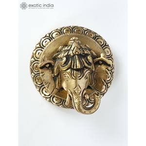 ประติมากรรมแขวนผนังรูปพระพิฆเนศขนาด3นิ้วทำด้วยมือสำหรับตกแต่งบ้านผลิตในอินเดีย - Product Image 1