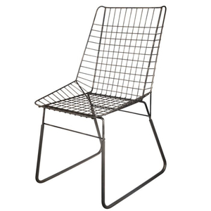Increíble Silla de Alambre Metálico con Respaldo de Rejilla Negra y Estructura Cantilever, Asiento de Comedor para Sala de Estar, Comedor al Aire Libre, Muebles de Apartamento - Product Image 3