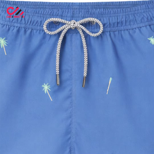 Shorts de bain décontractés pour hommes, taille élastique, 100 % polyester avec filet, caleçons de plage en nylon, shorts de course à cordon de serrage - Product Image 5