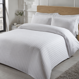 Parure de lit d'hôtel en tissu de haute qualité 300TC 100% coton, ensemble 4 pièces : 2 taies d'oreiller, housse de couette, drap-housse - Product Image 3