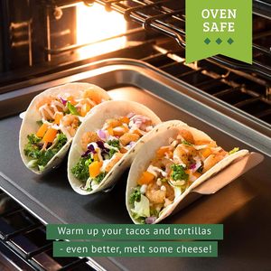 Vendeur indien Vente en gros de gadget de cuisine écologique en acier inoxydable en forme de W Passe au lave-vaisselle Taco Stand Tray Baking Shell Mexican - Product Image 6