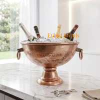 Grand seau à glace en aluminium pour champagne avec support, articles de bar pour fêtes