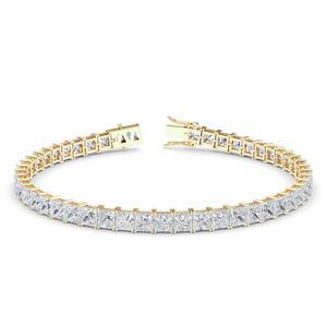 Bracelet tennis classique en diamant taille émeraude, argent 925, sertissage en canal, pour femme, usage quotidien - Product Image 2