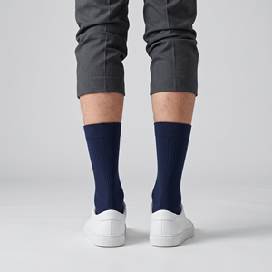 Chaussettes de marin avec logo blanc sur le revers, respirantes, tricotées, pour usage décontracté, adultes - Product Image 4