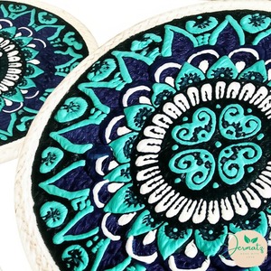 Handcrafted Natural Jute <b>Small</b> Placemat | Eco-Friendly Round Table <b>Mat</b> for Dining & Kitchen Made In Bangladesh - Product Image 3