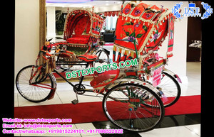 Couple entrée pousse-pousse indien pour décor de mariage Rikshaw Punjabi mariage mariée pour Photobooth mariage Couple entrée RikshawUK - Product Image 4