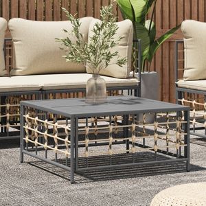 27.6 antracite "x 27.6" x 13.4 "Poly Rattan Patio tavolo per uso esterno - Product Image 1