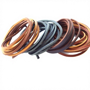 High Quality Flat <b>Leather</b> Cord 4mm Lace with Custom Logo Roll Packaging for DIY Craft Jewelry & Accessories at Wholesale Price - Product Image 3