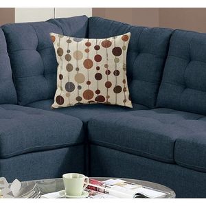 Divano Sezionale Modulare Navy in Polifibra 4 Pezzi per Soggiorno, con Divanetti LF AF, Cuscini Trapuntati, Poltrona Angolare e Poltrona Senza Braccioli - Product Image 5