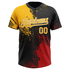 Camiseta de Béisbol Personalizada al por Mayor con 2 Botones, Uniforme de Equipo por Sublimación OEM ODM, Ropa Deportiva Transpirable de Secado Rápido, Fabricante - Product Image 1