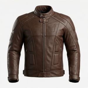Blouson de moto en cuir de haute qualité en cuir de vachette avec panneaux Samtex quadri-directionnels, équipement de protection pour motards, couleur personnalisable - Product Image 1