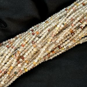 Natural 2MM Golden Rutilated Quartz Faceted Rondelle Beads Golden Rutile Beads For Jewelry Making Micro Faceted Wholesale Bulk - Product Image 6