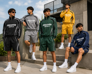 Survêtement en nylon patchwork personnalisé, style streetwear, fabricant de sweats à capuche légers zippés et shorts, ensembles de survêtements de haute qualité et tendance - Product Image 3