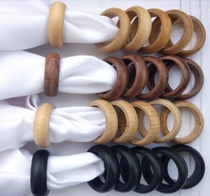 Anneau de serviette en bois naturel écologique, camping, mariage, table à manger, décoration de la maison, fait main, durable, classique, meilleur prix - Product Image 1