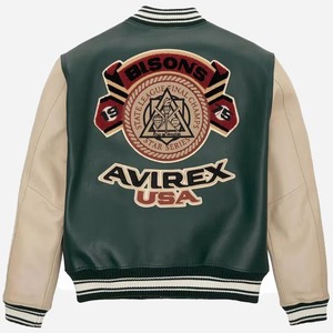 เสื้อแจ็คเก็ตหนัง Avirex USA Varsity รุ่น Retro Bison Patch Bomber - Product Image 3
