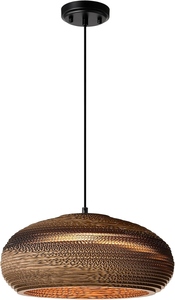 Lámpara Colgante Moderna de Cartón, Lámpara de Techo Ecológica, Lámpara Colgante Hecha a Mano, Lámpara Colgante Contemporánea - Product Image 3