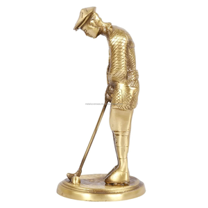 รูปปั้นนักกอล์ฟทองเหลือง - งานศิลปะกีฬาคุณภาพสูง ปรับแต่งสีได้ ใช้เป็นถ้วยรางวัล ของตกแต่งบ้านและสำนักงาน หรือเป็นของขวัญ |   จัดส่งรวดเร็ว - Product Image 5