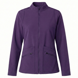 High Exposure Wholesale <b>Scrub</b> Jacket Regular Fit Stand Collar Zip Pockets Performance Nursing Uniforms Custom Made <b>Scrub</b> Jackets - Product Image 4