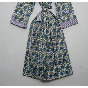 Nuevo Kimono de Algodón Estampado a Mano para Mujer con Cinturón, Ligero, Estilo Boho, para Usar como Ropa de Dormir o para el Verano - Product Image 6