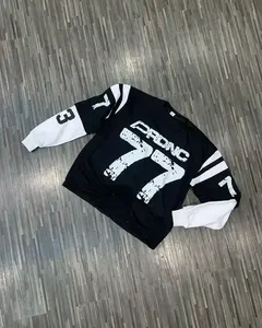 เสื้อยืดโอเวอร์ไซส์แขนสั้นทรงครอป ผ้าคอตตอน 100% หนานุ่ม ปรับแต่งได้ ทรงหลวมไหล่ตก พิมพ์ลายตัวอักษร ระบายอากาศได้ดี - Product Image 4