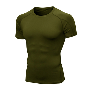 High Quality Custom Workout Short Sleeve Gym Sport Top T Shirt Shirt Men Compress Training Fitness Gym Wear - Product Image 3
