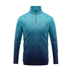 เสื้อโปโลผู้ชายแบบสวมครึ่งซิปขายดีที่สุด ผลิตจากผ้าฟลีซโพลีเอสเตอร์เนื้อนุ่ม ลายเรียบ แห้งเร็ว เหมาะสำหรับฤดูหนาว - Product Image 1