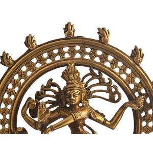 Fait à la main 9 pouces Nataraja dansant sur Apasmar Statue en laiton Sculpture indienne article fabriqué en Inde - Product Image 3