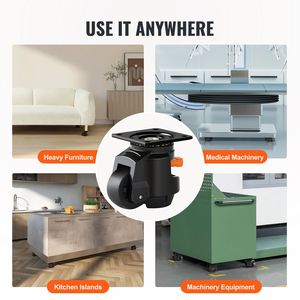 Ruote per Mobili Resistenti da 2200 Libbre con Rotazione a 360 Gradi, Capacità di Carico di 2,5 Pollici e Design con Maniglia - Product Image 6