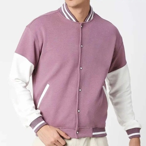 Customize Men's Waterproof Breathable Polyester Varsity Jacket Custom Logo Embroidery Multi-Position Options <b>Covered</b> <b>Button</b> - Product Image 3