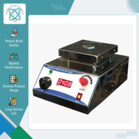 Agitateur magnétique en acier inoxydable de qualité exceptionnelle avec plaque chauffante pour laboratoires, vitesse réglable (200-1500 tr/min), garantie 1 an