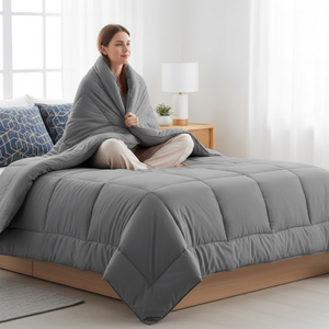 Couette moderne en microfibre pêche toutes saisons |   Ultra doux, écologique, lavable en machine, 200TC, léger, durable - Product Image 2