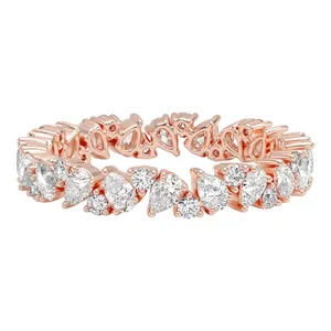 Anillo de Boda de Eternidad Completa Alternante con Diamantes Cultivados en Laboratorio de 1.50ctw, Oro de 14K, Certificado IGI, para Mujer, de EtherStar Jewels - Product Image 6
