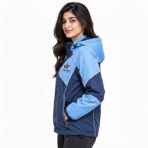 <b>Women</b> <b>Windbreaker</b> Jacket Trendy Athletic Outerwear with Smooth Weatherproof Material Breathable Panels Comfortable Sleeves - Product Image 2