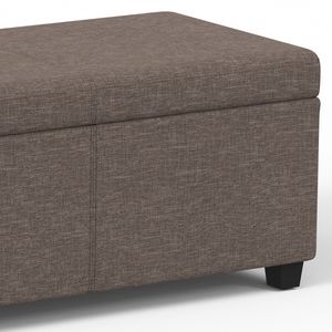 Panca contenitore extra large Avalon Fawn Brown, elegante sgabello e pouf con ampio spazio contenitivo - Product Image 6