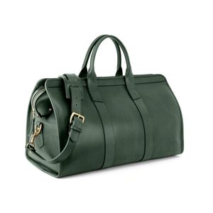 Leather Weekender Duffle Bag Zipper Closure <b>Soft</b> Handle Unisex Travel 36–55L Durable Vintage Style - Product Image 2