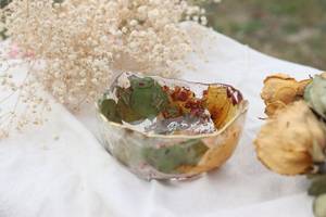 Handcrafted Resin Salad & Food Serving Bowl | Modern Decorative <b>Table</b> Centrepiece for Home & Restaurants | Unique Housewarming - Product Image 3