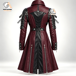 Veste matelassée longue en coton pour homme Hema, col montant, fermeture éclair, imperméable, respirante, coupe-vent, hiver, noir, rouge, écologique - Product Image 2