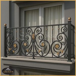Balustrades de balcon en fer forgé sur mesure, offrant un artisanat classique, des designs élégants et une durabilité supérieure pour les maisons - Product Image 2
