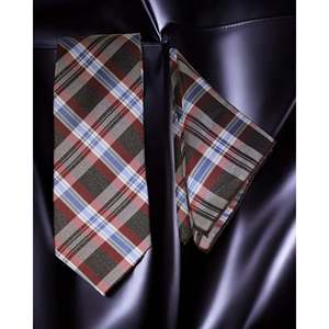 Premium Quality for Rust & Grey Tartan Check <b>Tie</b> <b>Set</b> for <b>Men</b> Premium Shirt Accessory <b>Sets</b> - Product Image 1