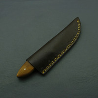 Couteau EDC à lame fixe courbée forgée à la main, finition forgée, manche en bois Pakka marron, couteau utilitaire pour camping et bushcraft, vente en gros